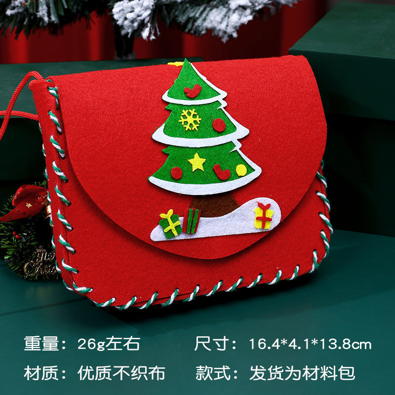 Navidad transfronteriza interactiva hecha a mano diy mochila bolsas de mochila para niños materiales de Navidad DIY regalos hechos a mano