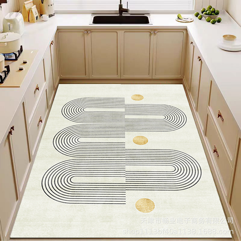 Pvc Floor Mat Wipeable Full Balcony Waterproof Anti-Fouling Floor Leather Carpet Kitchen Leather Oil-Proof No-Wash Floor Mat Pvc