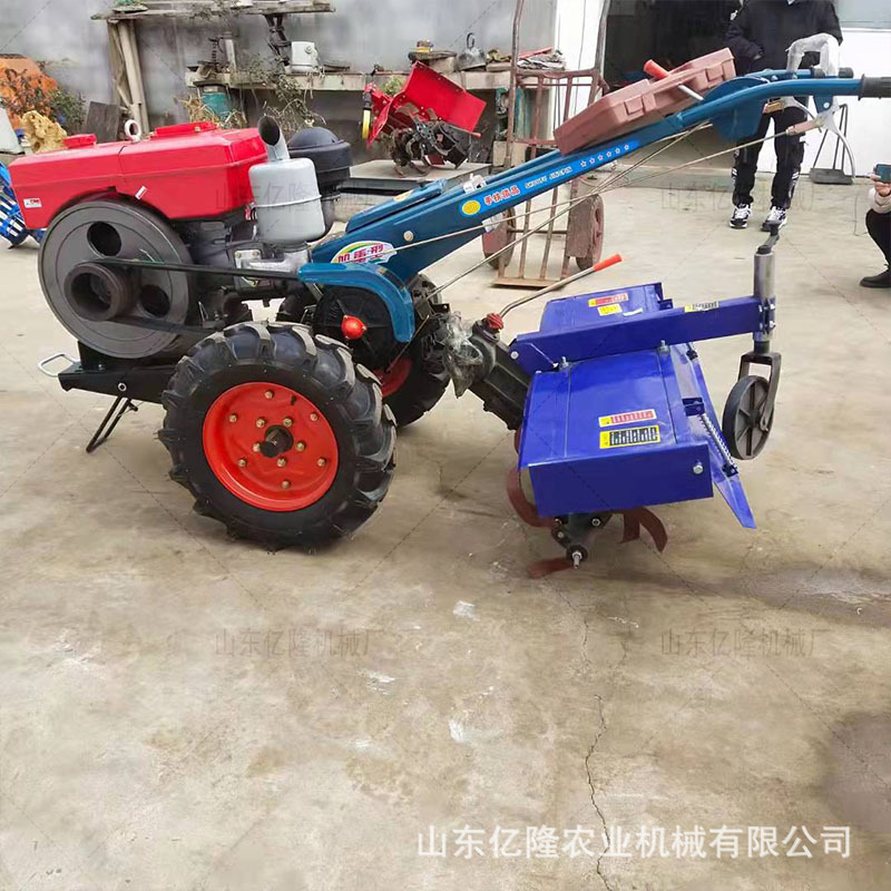 水旱两用柴油手扶拖拉机 出口22马力手扶旋耕机 硬土地手扶翻地机