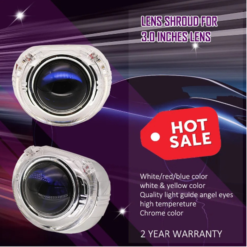 3.0SMAX una cubierta de lente de faro de automóvil cubierta de decoración de ángel ojo de una sola sombrilla semicircular