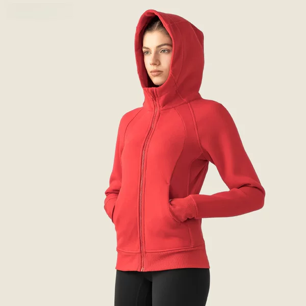 Sca New Thickeneded Warm Hooded Jacket Women's Outdoor Fitness Sweatshirt Yoga Wear Jacket Sports Top Dj028