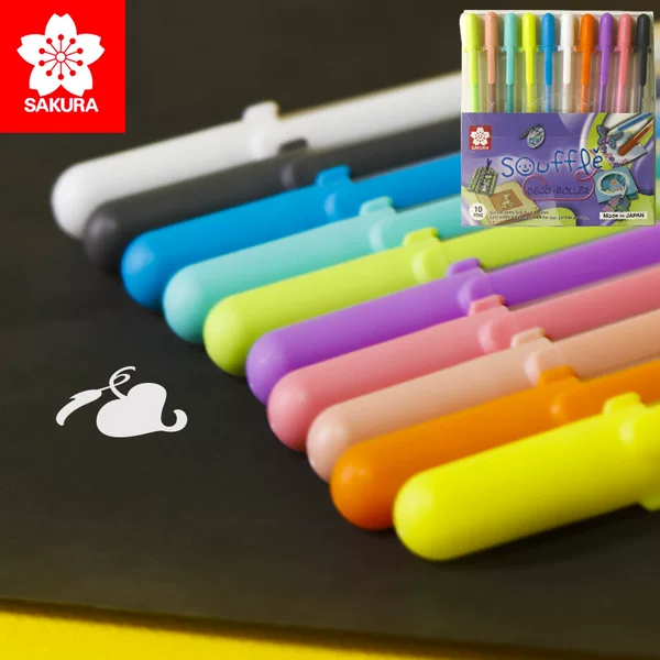 Japanese cherry blossom highlight pen single wave drying pen pearlescent fluorescent gold silver white marker fine head Hook pen