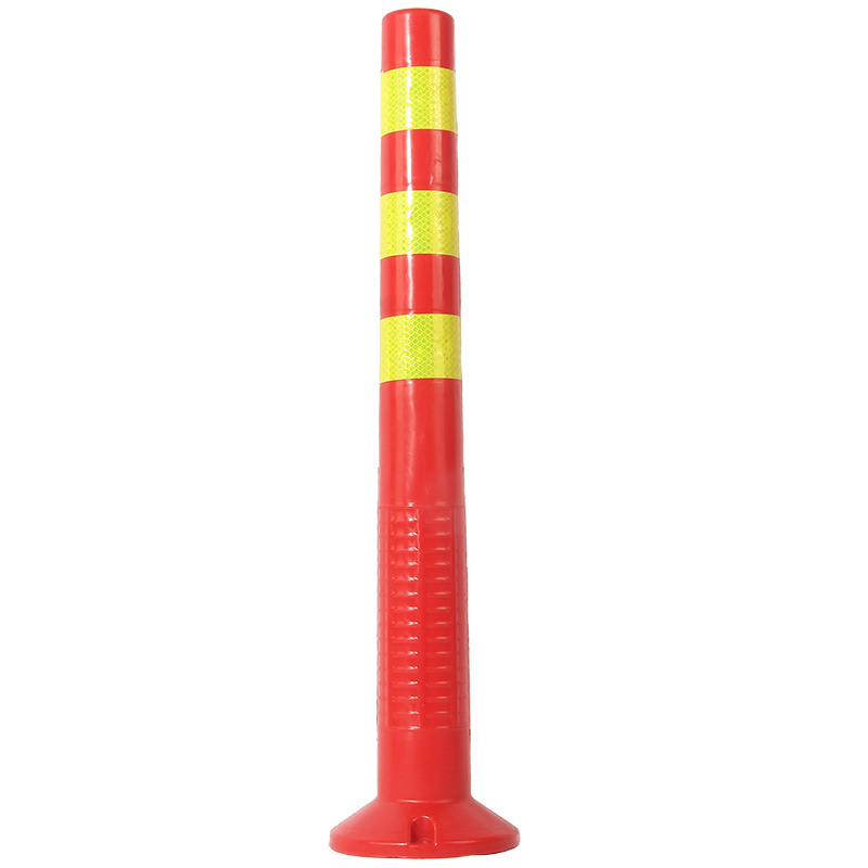Blue and white PU warning column 75cm plastic elastic column reflective anti-collision pile flexible red and yellow branch crossing Tumbler