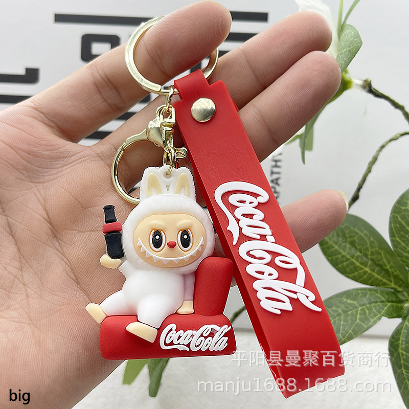 卡通拉布布挂件公仔可口可乐拉布布pvc钥匙扣盲盒挂饰服装辅料配|undefined