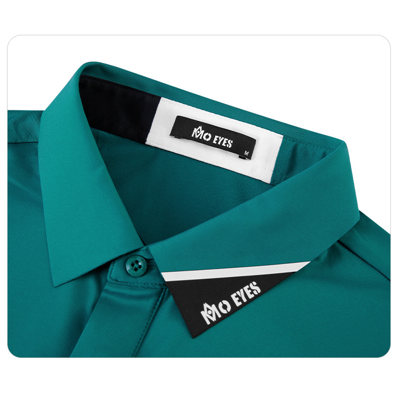 Áo phông thể thao nam ngắn tay chơi golf MMO EYES, chất liệu co giãn cao thoáng khí — M23YF002-Áo màu xanh lá cây, M23YF005-Áo màu xám, M23YF004-Áo màu đen, M23YF005-Áo màu trắng chi tiết 24