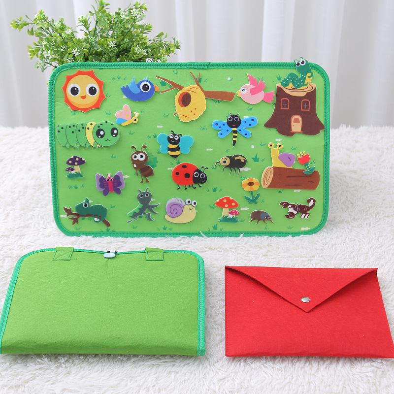 Amazon nuevo tablero de historia de felt transfronterizo para niños puzzle tablero de aprendizaje tablero de entrenamiento de bebés