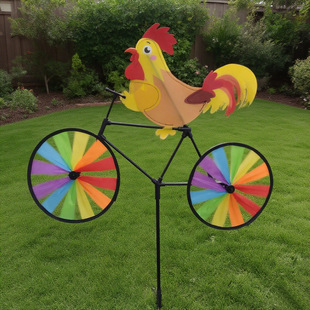 Cross-Border Labeling Three-Dimensional Bee Cycling Animal Fabric Windmill Decoration Outdoor Courtyard Rotation Courtyard Windmill