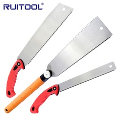 Japanese double-sided saw hand saw for woodworking, TPR plastic handle log saw, garden hand board saw, tenon saw