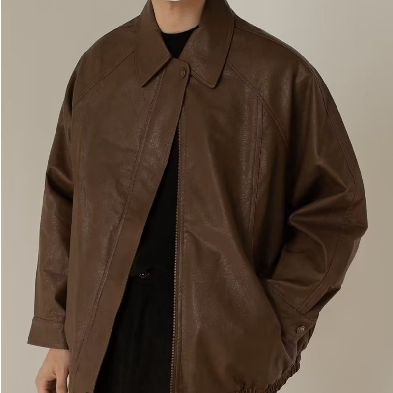 Primavera y otoño marca de moda suelta chaqueta cardigan hombres coreano ins Hong Kong estilo casual simple todo fósforo solapa manga larga chaqueta