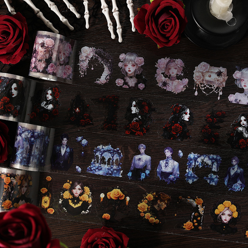 Nether Rose Series Cross-border Retro Personaje Mito Tema pet Impermeable Diy Cuenta Mano Decoración Cinta Conjunto