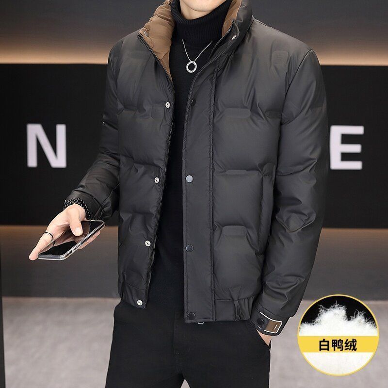 2026 New Winter down Jacket Short Style Stand Collar Duck down Winter Wear Thickened Lightweight Warm Men's down Coat