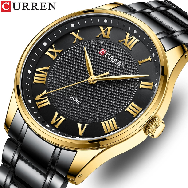 Curren reloj de cuarzo para hombre de negocios simple reloj de negocios a rayas reloj casual reloj de comercio electrónico image 2