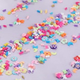 Colorful Cartoon Soft Pottery Sliced Jewelry Chocolate Butterfly Diy Flower Moon-shaped Color Cream Glue Material Bag Accessories