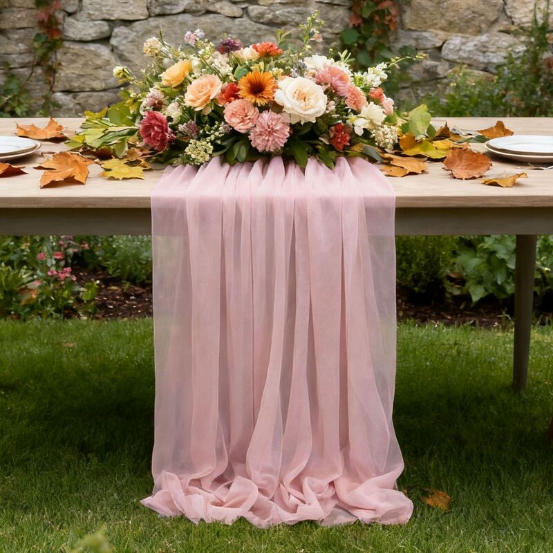 テーブルの旗のカーテンのカーテンの美人の糸のバリの紗の結婚式の誕生日のパーティーの活動は食卓の縮みの布の雪のテーブルクロスを飾ります。|undefined