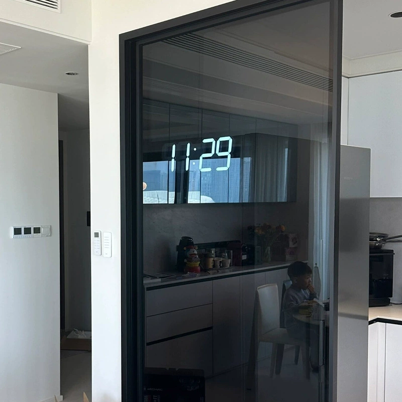 3d электронные полые часы гостиная подвесной настенный светильник дома большой дисплей цифровой дисплей креативный цифровой настенный светодиодный