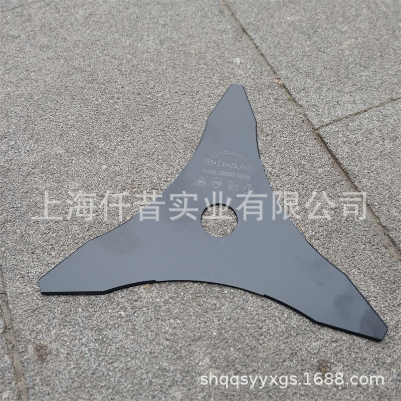 适配汽油侧挂式背负式割草割灌机打草机3齿刀片三角刀片尖齿刀片