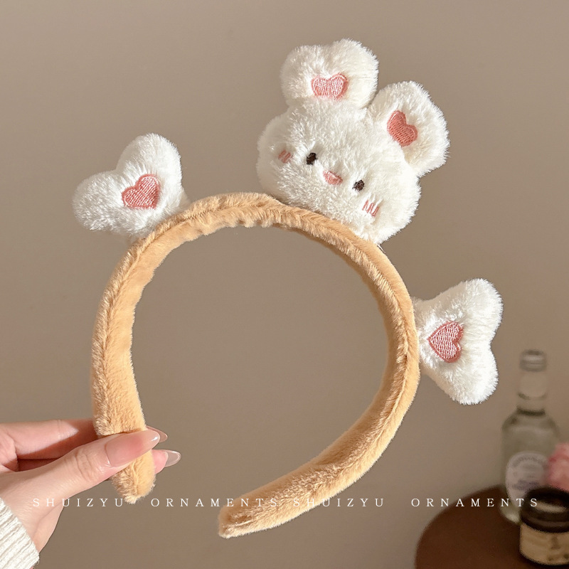 Cute pelúcia lavado facial correa de cabello para mujeres 2025 nuevo tipo de máscara especial para el cabello de maquillaje atar cabello correa de cabello