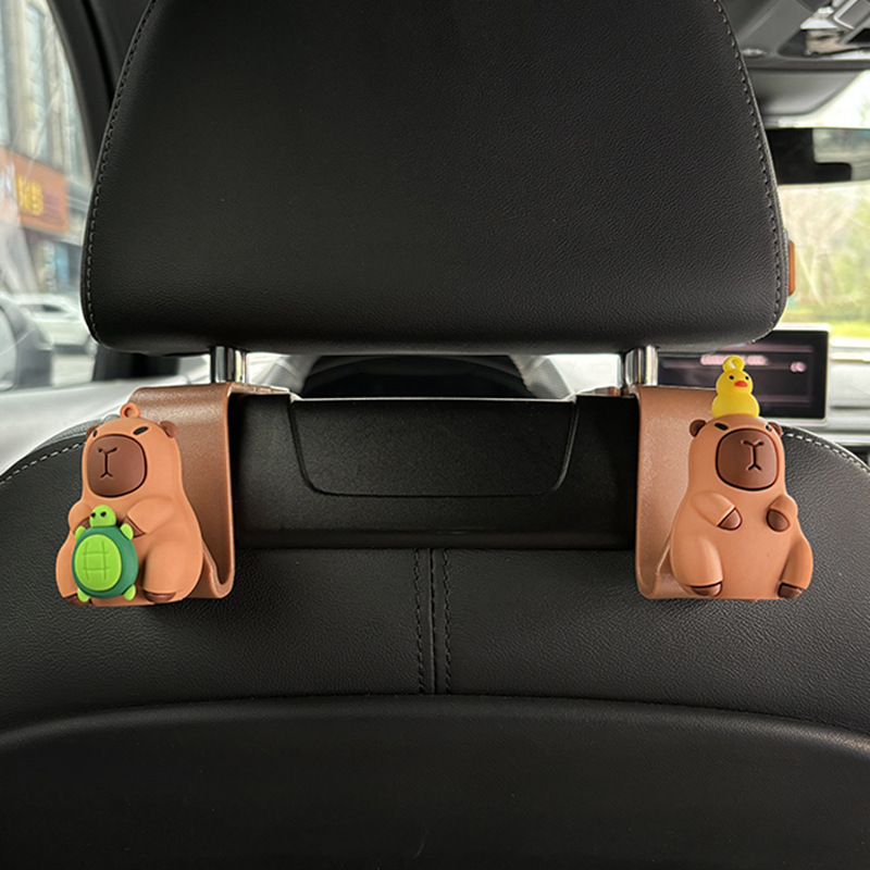 Cabi Barra Carpincho nariz tortuga gancho para coche respaldo del asiento accesorios para coche almacenamiento lindo gancho multifunción