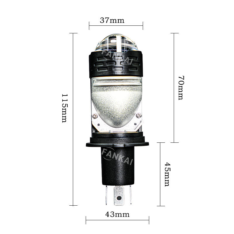 Faro LED Bi-Lente para Auto H4 de Aluminio Impermeable IP67, Alta Potencia para Autos y Motocicletas