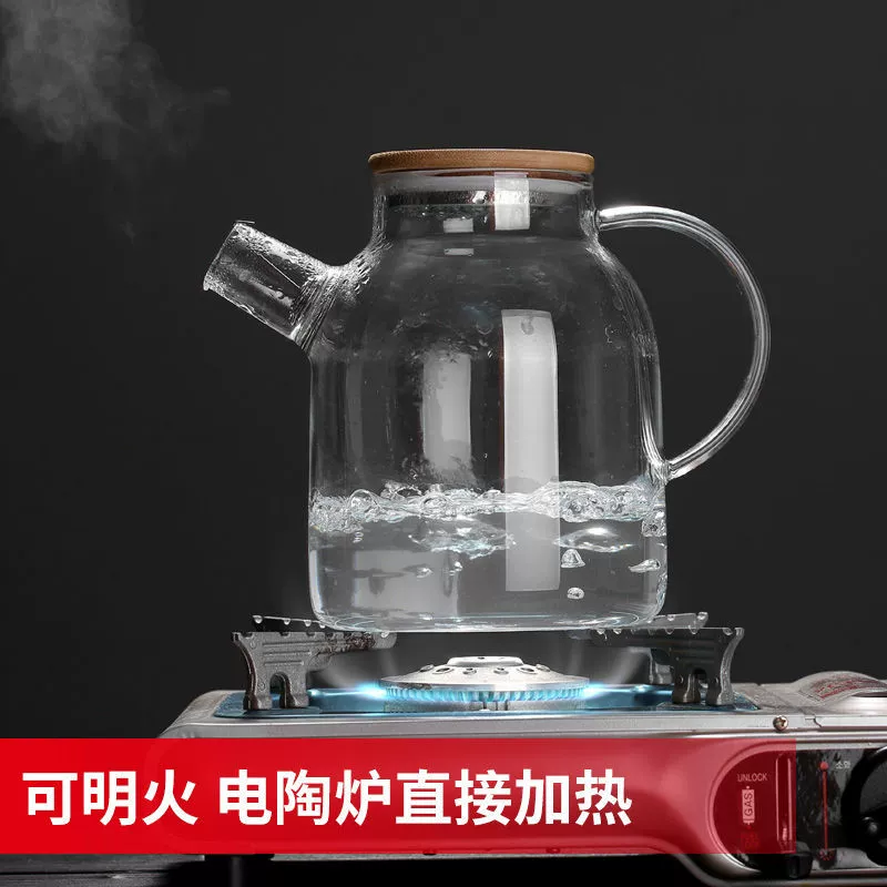Glass teapot for home use, capacious set