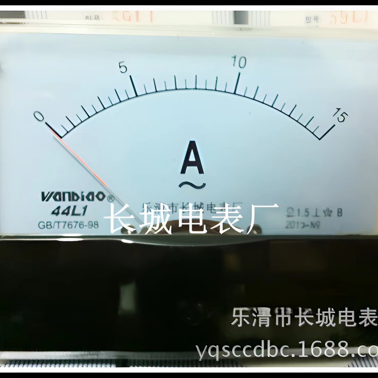 长城电表厂 44L1 15A 交流指针电流表 100*80
