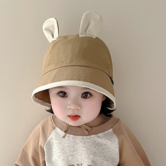 秋南 韓國寶寶帽子2024新款春夏嬰兒漁夫帽速乾兒童遮陽帽防曬帽