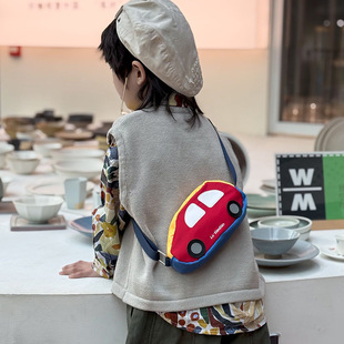 2025 new children's ins Korean casual fabric boys and girls slung accessories car bags wholesale