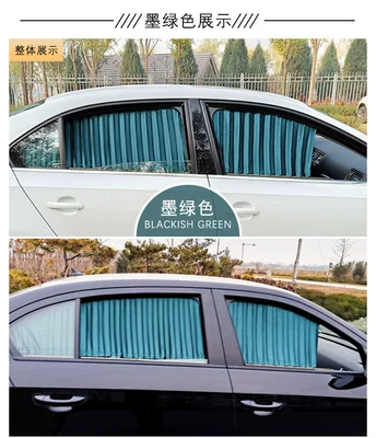 Suitable for Honda Xinfeng Fan Ge Shi Tu Zhi XRV ailisen URV Gori Jingrui car sunshade car curtain (Car curtains) - 5-window-louver-dark-green-aluminum-alloy-message-model