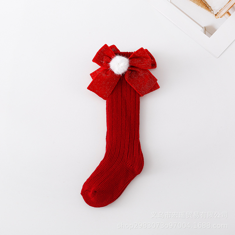 빨간 눈덩이 활 양말