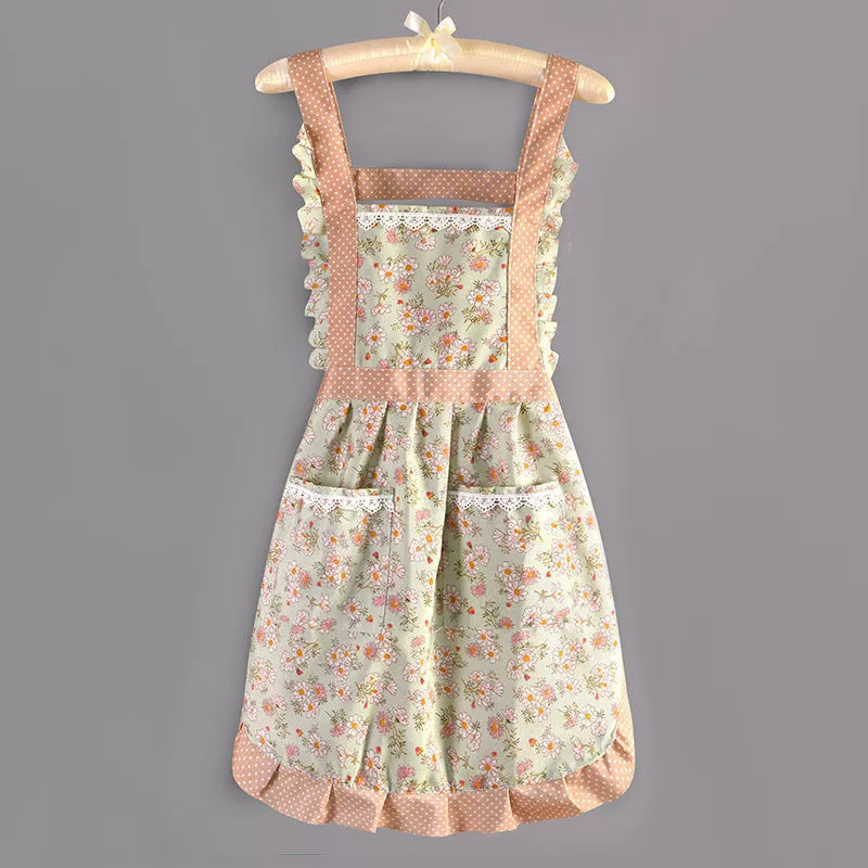 Ерaсeable фартук Erasable Apron with Suspenders, дышащий маленький костюм принцессы для подготовки пищи на работе