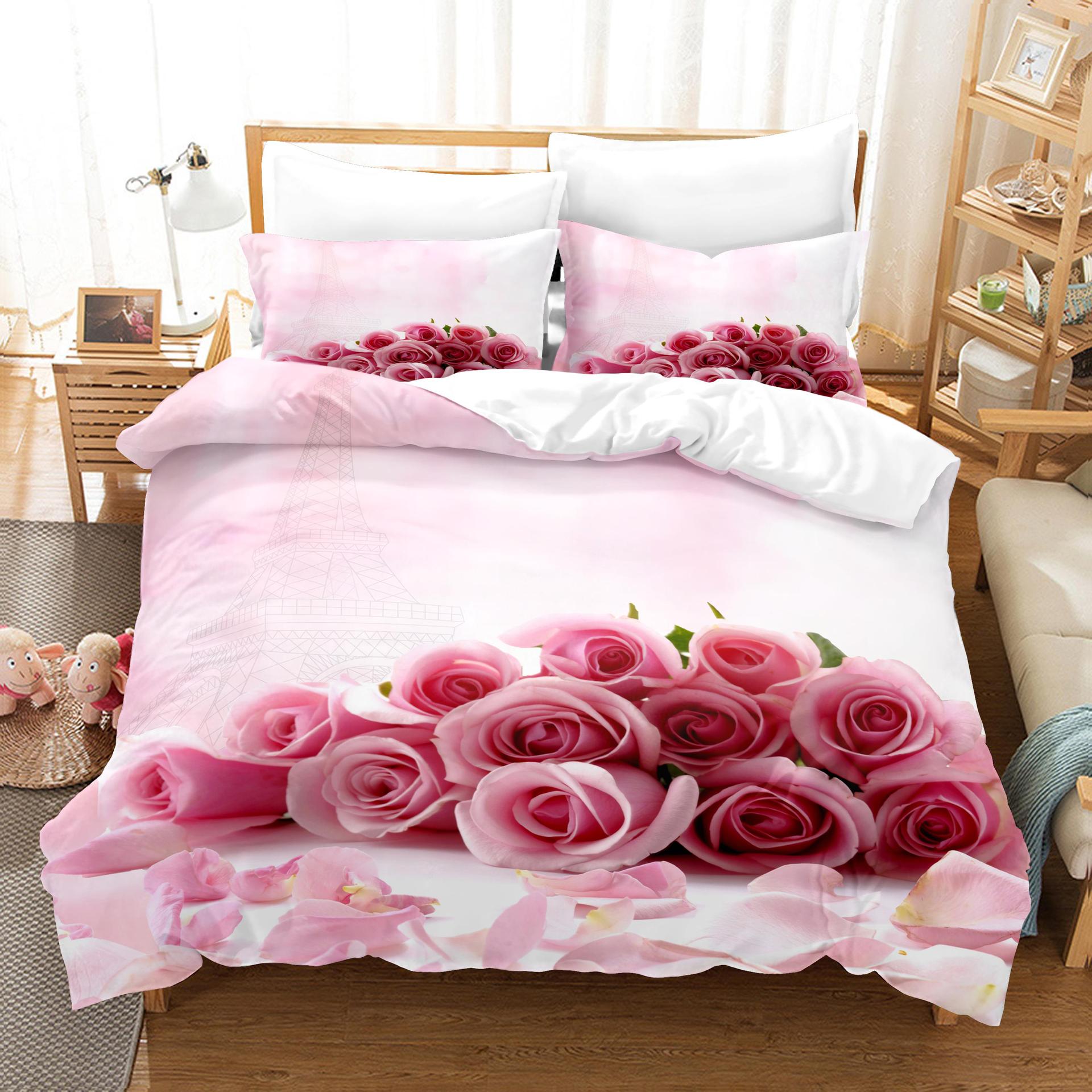Rose Quilt Cover 7 / EU Sing 135x200cm-China
