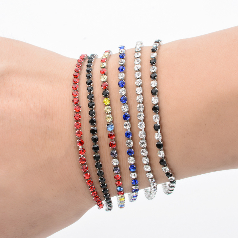 Stacked Stainless Steel 3mm Rhinestone Tennis Bracelet Jewelry Fashionable Simple European and American Outer Wholesale Popular Stylish Versatile Stacked Stainless Steel 3mm Rhinestone Tennis Bracelet Jewelry Fashionable Simple European and American Outer Wholesale Popular Stylish Versatile