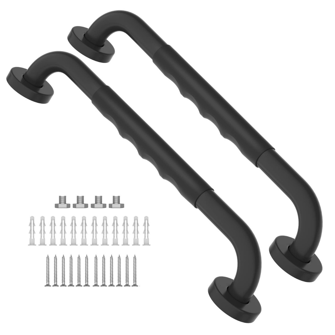 Bathroom handrails stainless steel black bathroom handrails for the elderly silicone handrails with fingerprints cross-border North America Europe and the United States