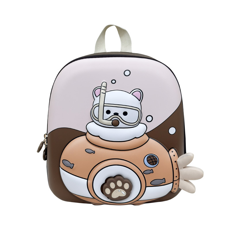 Nueva mochila infantil portátil con cáscara de huevo lindo oso bebé mochila submarino de dibujos animados mochila de moda para niños y niñas