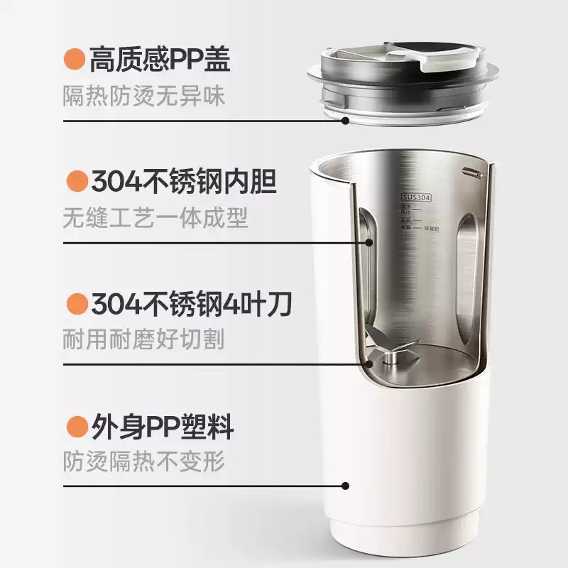 源头工厂一件代发辅食豆浆杯小型料理破壁机热奶便携式迷你|undefined