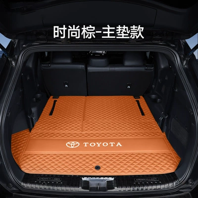 Full-Coverage Trunk Mat 5-Seater 7-Seater, Trunk Mat - fashion-brown-main-cushion-22-26-highlander-seven-seater-no-speakers-on-the-left
