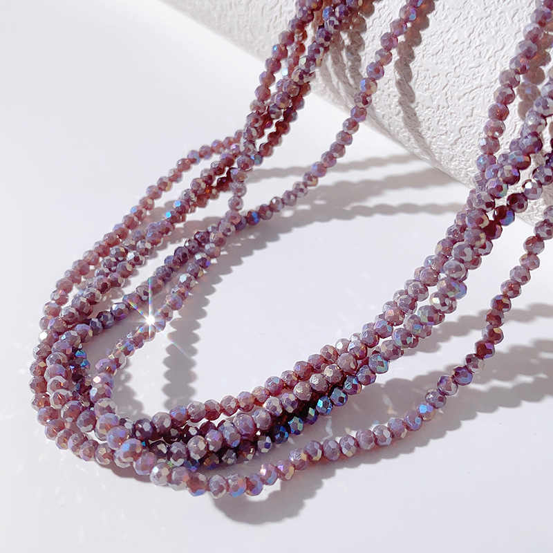 Cuentas planas de 1MM para ruedas de cuentas, cuentas de porcelana AB de alta temperatura, coloridas, transparentes, iridiscentes, facetadas, para pendientes, pulseras, espaciadores y micro cuentas.