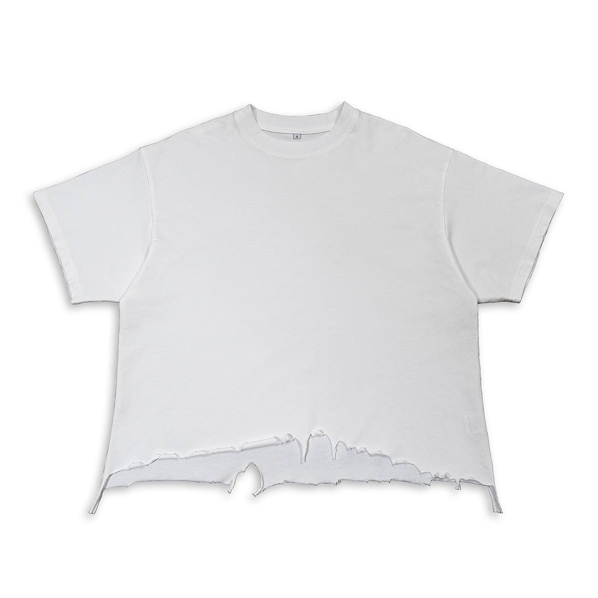 ETAI ropa de hombre de verano hombre algodón de manga corta pesada retro lavado con agua hace viejos desgastados estilo de moda de la calle marca de moda americana T image 8
