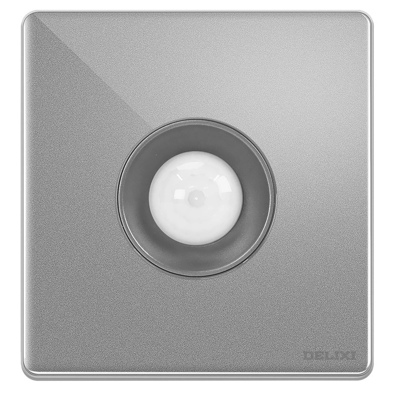 Панель Delixi Household 86 CD889 Ink Cai Caikai Open Double Control Starry Sky Gray Wall Switch