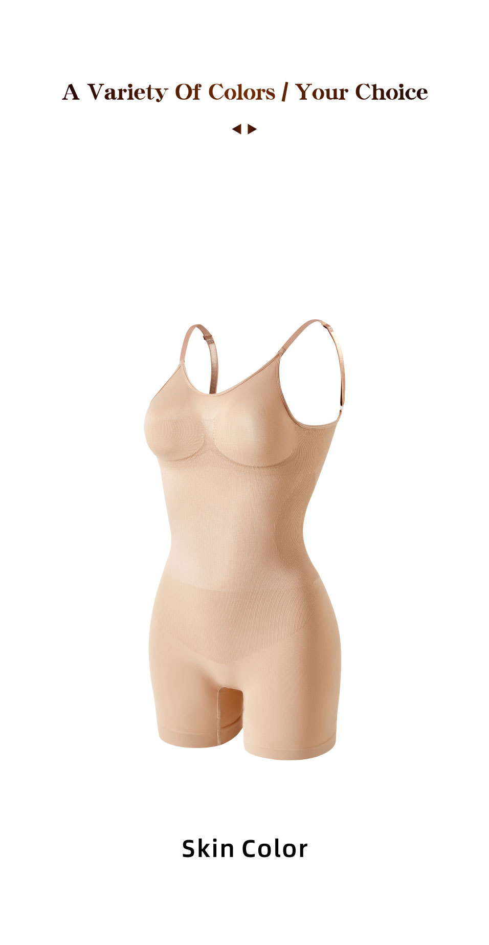 Nahtloser, rückenfreier Shapewear-Body – Bauchkontrolle & Po-Lifting Ganzkörperformer für Damen – Sexy Figurformende Unterwäsche (Schwarz/Nude/Kaffee)_voghion.com