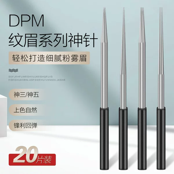 DPM embroidery needle closing god three needle manual fog needle fog eyebrow loose mouth round 5 needle semi-permanent eyebrow needle piece tool