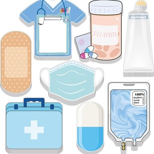 Medical Theme MediciNe Nurse Sticky Notes Special-shaped Publicity Note Pad Colorfulful StroNg Sticky Notepad Tearable N Times Sticker
