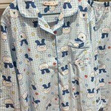 长袖长裤日系格子咪咪吉睡衣女春秋纯棉套装可爱拓麻歌子家居服
