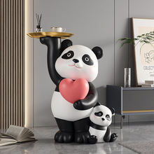 熊猫大型落地摆件客厅家居电视柜沙发旁边装饰品乔迁新居礼品