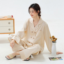鹿好2026礼盒睡衣女款春夏网红双排扣冰丝家居服套装高级送礼批发