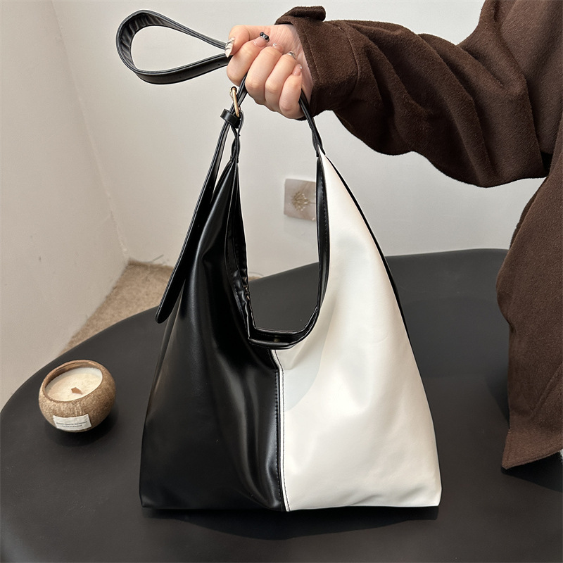 Bolsa de gran capacidad, bolso de mujer transfronterizo 2024 nuevo estilo simple, moda universal, bolso de hombro, bolso de brazo de viaje de color