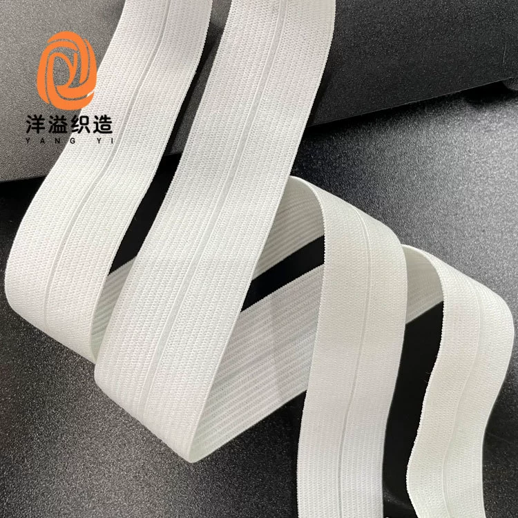 Вязаный эластичный подгиб, глянцевый эластичный подгиб с нейлоновыми полосками для подгибки манжет, вязаные полоски на крючке с нейлоновыми краями.