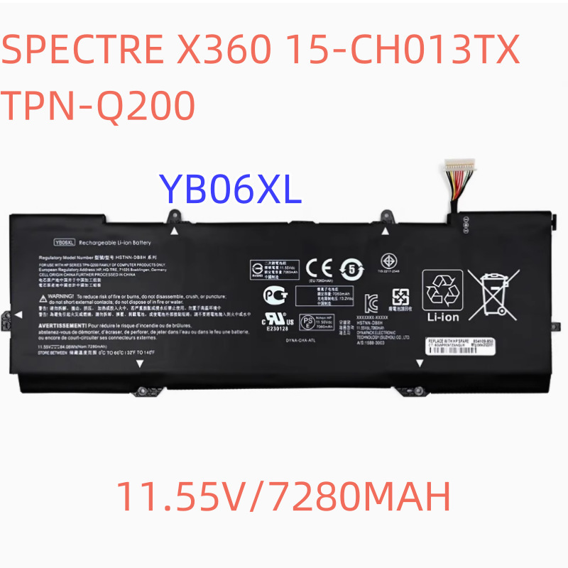 Suitable for Hp Specter X360 15-Ch013Tx Tpn-Q200 Yb06Xl Laptop Battery
