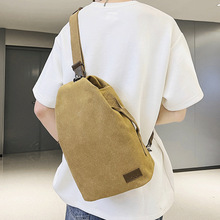 帆布包女港风复古斜挎包大容量潮牌单肩背包男休闲百搭多功能胸包