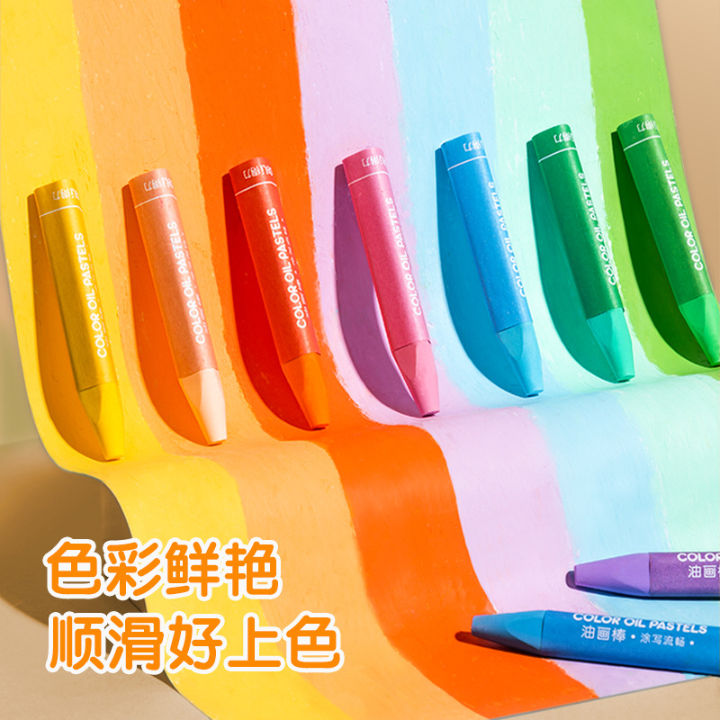 Crayones de Pastel al Óleo 12 y 24 Colores para Niños y Jardín de Infantes